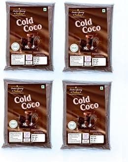 Home Made Cold Coco Instant Powder Mix (200gm x Pack of 4) | Cocoa Powder | All Natural Ingredients | No Added Preservatives | Cold Cocoa Drink