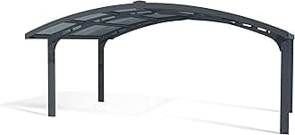 Palram - Canopia Arizona 19 Ft. x 16 Ft. x 9 Ft. Arch Double Carport Aluminum Metal Frame and Polycarbonate Panels Car Port for Outdoor Driveway Car, Truck, RV, Trailer, Boat Storage (Wave Gray)