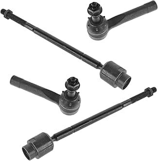 TRQ Front Inner and Outer Tie Rod Set 4 Piece Compatible with 2004-2013 Chevrolet Impala 14-16 Impala Limited 04-07 Monte Carlo 97-03 Pontiac Grand Prix