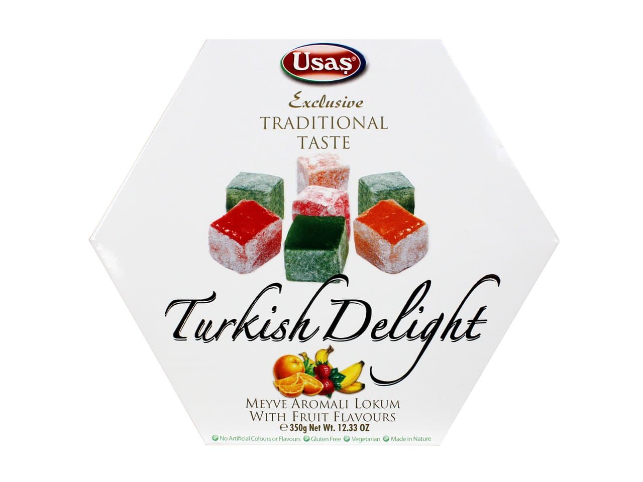 Usas Turkish Delight Mixed Fruit, 12.3 Ounce (Pack of 12)