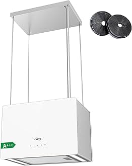 Island Cooker Hood 48cm 700m³/ h CBCS4850 LED Display WIFI&Touch Control Ceiling Hood 4-Speed with Booster Recirculating&Ducting Kitchen Extractor Fan