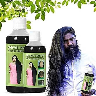 Original Adivas,i Hair Growth Oil 200 ML Ayurvedic Adiwasi Herbal Kesh tel with Natural Rosemary essential & Biotin for Control Hairfall anti-dandruff Pack Of 2