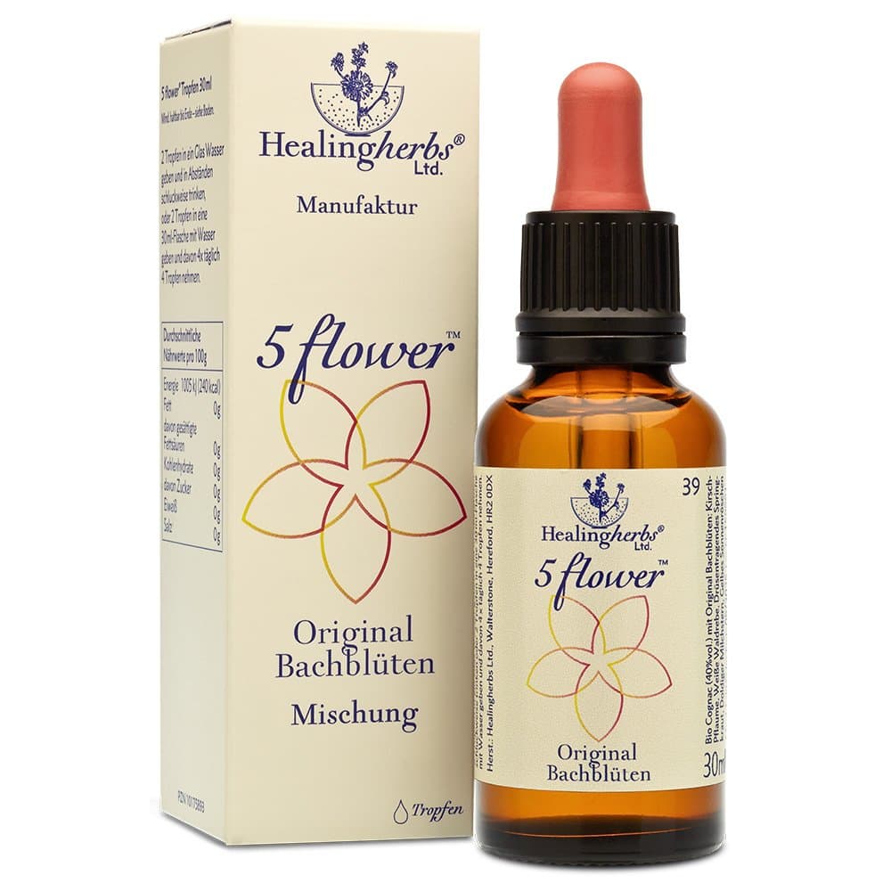 30ml Bach Healing Herbs Five Flowers Essences combination 30ml