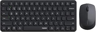 RAPOO Keyboard and Mouse Wireless - 9010M Multi-Device Wireless Keyboard Mouse Combo, 2.4GHz/Bluetooth 5.0/4.0 Wireless Keyboard Mouse Set for Windows/Mac/Linux/Chrome, Support 4 Devices, Silent Click