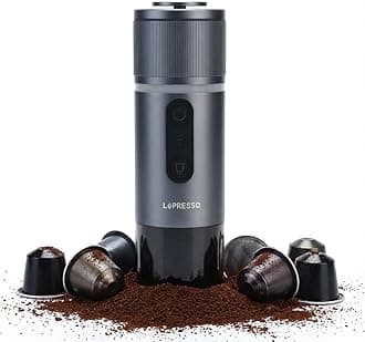 Portable Espresso Machine, 2 in 1 Capsule and Coffee Powder Espresso Machine, One Touch Operation Coffee Maker, 18Bar Pump, Quick Brewing Time Coffee Machine for Home, Outdoor, Camping