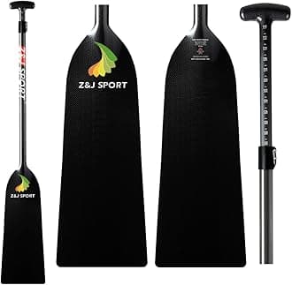 Adjustable Dragon Boat Paddle, IDBF Approved Boat Oars, Carbon Fiber Paddle Adjustable T Handle with Adjuster for Dragon Boat Paddler (Range: 43”-52” /110cm-132cm)