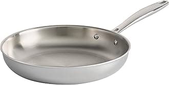 TRAMONTINA 80116/005DS Gourmet 18/10 Stainless Steel Induction-Ready Tri-Ply Clad Fry Pan, 10-Inch, Stainless