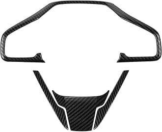 Thenice for 10th Gen Civic ABS Carbon Fiber Grain Steering Wheel Trims Interior Decaration Sticker for Honda Civic Sedan Hatchabck Coupe Type R 2021 2020 2019 2018 2017 2016