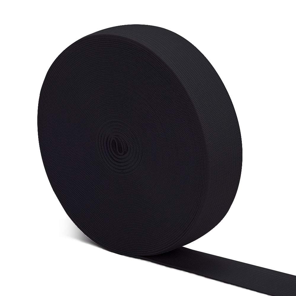 Elastic Bands for Sewing Knit Elastic Spool High Elasticity 1 Inch Black EB1102