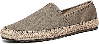 CASMAGMen's Fashion Casual Cloth Shoes Canvas Slip-on Loafers Espadrille Leisure Walking Sneakers Moccasins Boat Shoes