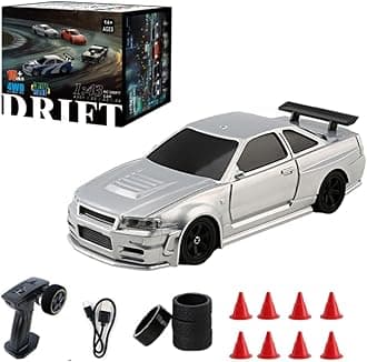 JoyfulHao Mini RC Drift Car with Gyro, 4WD Electric Racing Car with Lights, High Speed RC Vehicle for Adults - RTR Version