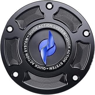 CNC Accessories Fuel Tank Cap Motorcycle Gas Cap Lightning Key Quick Action Cover Fit For Aprilia RSV4 Tuono V4 1100 RR For Ducati Monster 1100 Diavel Scrambler 1100 Panigale V2 V4 S (Blue)
