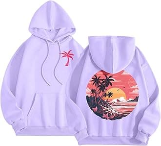 Puff Graphic Oversized Hoodies for Women Teen Girls Kids Trendy Cute Preppy Sweatshirt Long Sleeve Y2K Tops with Pockets