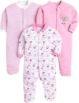 EIO100% Cotton Rompers Sleepsuits Jumpsuit Night Suits for Infants Newborn Baby Boys & Girls
