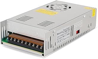 18V 20A 360W LED Driver Switching Power Supply 110/220VAC-DC18V Transformer Monitoring Power Supply Industrial Power Universal Electric Machinery CCTV 360 Watts（SMPS）