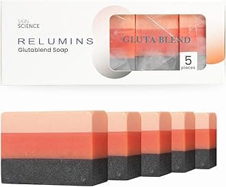 - Relumins Premium 3-in-1 Glutablend Beauty Soap Bar – For Smoother, Clearer, Healthier-Looking Skin this Valentines – Now with Rosehips – Gentle Face & Body Cleanser 120g x 5 Bars