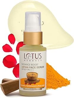 Radiance Boost Ubtan Face Serum SPF 20| Turmeric, Sandalwood and Rose Water | Glowing Skin |Reducing Dark Spots | Paraben free |Mineral Oil Free | 30ml