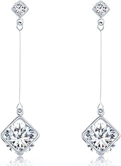 Cubic Zirconia Teardrop Earrings, Diamond Earrings, Wedding Earrings for Brides Bridesmaids, Bridal Dangle Earrings, Teardrop Crystal Drop earrings for Women Jewelry Gifts