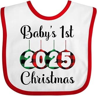 Babys 1st Christmas 2025 Baby Bib