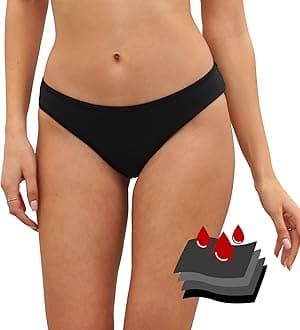 Period Swimwear Leakproof Bikini Bottoms Low Rise Swimuit Bottom Briefs for Teen Girls Women