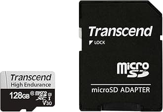 Transcend USD350V Micro SD Card 128GB, U3 V30 Memory Card for Nintendo-Switch/Dash cam/Security Cam/Surveillance/GoPro/Insta360/DJI/Drone/Action Cam, Up to 100MB/s, Full HD Video Recording w/Adapter