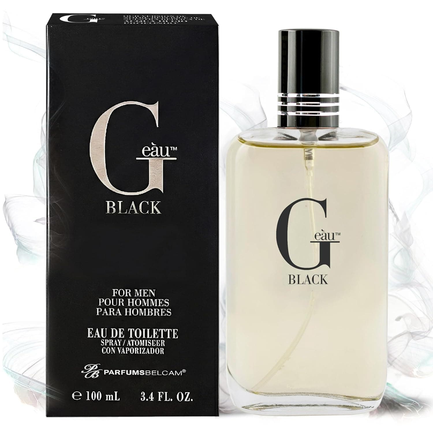 G eàu Black Eau De Toilette Spray for Men – 100 mL Affordable, Long-Lasting Fresh Aquatic Fragrance & Spicy Aquatic Scent with Sandalwood & Patchouli for Day & Night Use