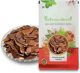 IndianJadiBooti Sugar Badam Kadwa - Kadua Badam - Sky Fruit - Almond, 100 Grams | (Pack Of 2)