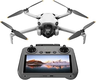 DJIMini 4 Pro (DJI RC 2), Folding Mini-Drone with 4K HDR Video Camera for Adults, Under 0.549 lbs/249 g, 34 Mins Flight Time, 20 km Max Video Transmission Distance, Omnidirectional Vision Sensing