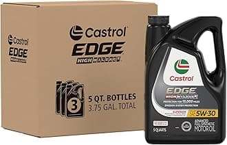 Castrol - 15906E-3PK 03128C Edge High Mileage 5W-30 Advanced Full Synthetic Motor Oil, 5 Quart, 3 Pack