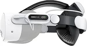 BOBOVR E3 Pro Battery Strap Accessories for Meta Quest3/3S,10000mah Hot Swappable Fast Charging Battery and 3.5mm Audio Expansion