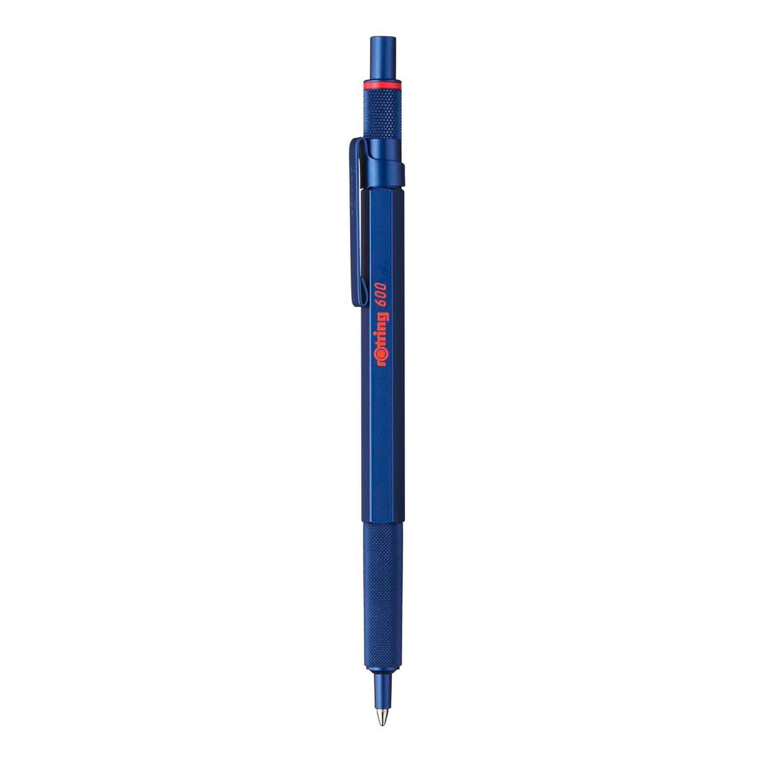 600 Ballpoint Pen, Medium Point, Black Ink, Blue Barrel, Refillable