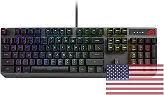 ROG Strix Scope RX Mechanical Gaming Keyboard - Red Optical Mechanical Switches, USB 2.0 Passthrough, Aura Sync, Armoury Crate RGB Lighting, XA05 - Arabic Layout