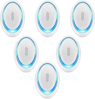 Ultrasonic Pest Repeller 6 Packs,Electronic Pest Repellent Pest Control Indoor for Living Room, Office, Warehouse, Garage, Hotel