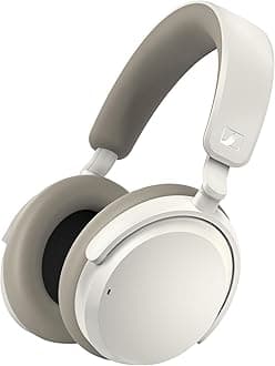 ACCENTUM Wireless Bluetooth Headphones – Hybrid ANC Noise Cancelling, 50‑Hour Battery, Lightweight Over‑Ear Design, Clear Calls, Travel & Work Headset, White