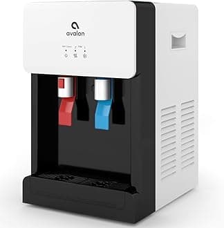 Avalon A8CTBOTTLELESSWHT Countertop Self Cleaning Touchless Bottleless Cooler Dispenser Hot & Cold Water, NSF Certified Filter, UL/Energy Star, White