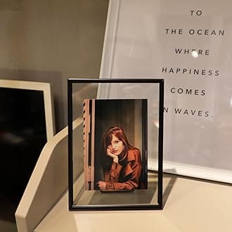Floating Picture Frame (Black, 5"x7") , For Multiple Photo Sizes (4x6.3x5, 2x3), Classy Gift Choice for Festival, Home or Wedding Decoration