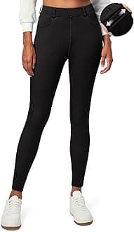 Stretchy Jeans for Women High Waist Pull on Jeggings Tummy Control Skinny Sweatpant Jean Leggings with Pockets Trendy