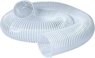 POWERTEC 2PK 2-1/2" x 10' Dust Collection Hose, Flexible PVC Dust Collector Hose for Table Saw, Band Saw, Router Table, Belt Sander, Woodworking & Garage, Wood Shop Dust Collection System (70129)