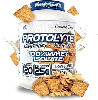VMI Sports | ProtoLyte Whey Isolate Protein Powder | Low Calorie Whey for Weight Loss and Muscle Gain | Digestive Enzymes | Non-GMO (4.6 lb, Cinnamon Crunch)