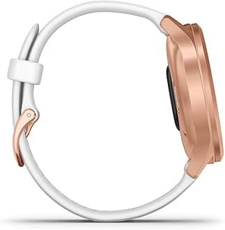 Vivomove Style, White Silicone with Rose Gold Hardware