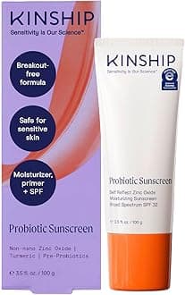 Zinc Oxide Mineral Sunscreen for Face Self Reflect SPF 32 | Vegan, Reef Safe, Non Toxic Eczema Sunscreen for Sensitive Skin | Sunblock Face Moisturizer with SPF (3.5 oz)