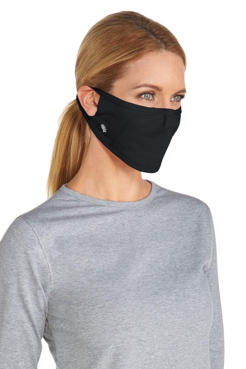 Coolibar UV Face Mask with Shapeable Nose Wire - UPF 50+ Sun Protection - Blackburn