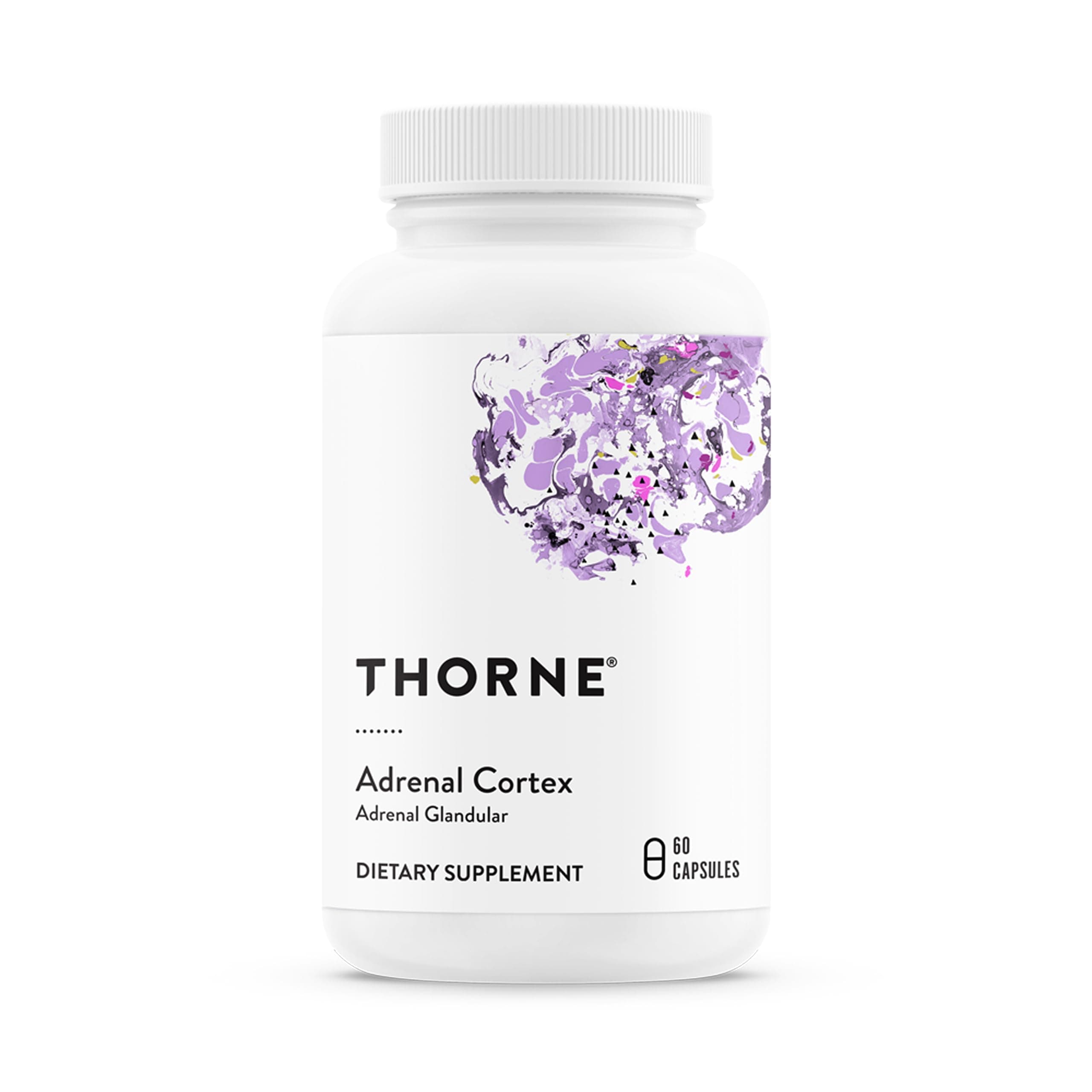 THORNE - Adrenal Cortex - Supplement for Cortisol Management - Supports Healthy Adrenal Gland Function, Stress Management, Immune System, Fatigue & Metabolism* - Third-Party Certified - 60 Capsules
