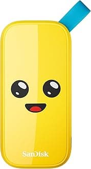 Sandisk 2TB Fortnite Portable SSD, Peely Edition - Up to 800MB/s, USB-C, USB 3.2 Gen 2, Drop Protection - SDSSDE30-2T00-G25F
