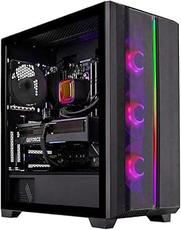 Skytech Gaming Siege Gaming PC Desktop – Intel Core i7 13700F 2.1 GHz, NVIDIA RTX 4060 Ti, 1TB NVME SSD, 32GB DDR5 RAM RGB, 650W Gold PSU, 360mm AIO, 11AC Wi-Fi, Windows 11 Home 64-bit