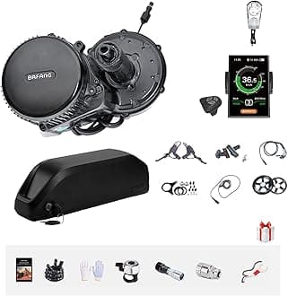 BBSHD 48V/52V 500W 750W 1000W Mid Drive Kit with Battery Optional BBS01 BBS02 8FUN DIY Conversion Kit with LCD Display & Chainring Mountain Bike, Road Bike