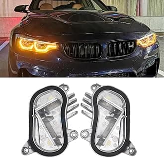 Yellow DRL Modules For 2018-2020 B-MW F80 M3 F32 F82 M4 F36 LCI 425d 430d 430dX 430i 430iX 435dX 440i 440iX Adaptive Headlight, Angel Eye, 63117493229, 63117493230 (Amber)