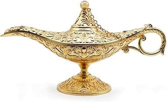 Classic Vintage Collectable Rare Legend Aladdin Magic Genie Costume Lamp Home Table Decoration & Gift, Gold
