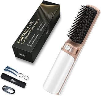 White Hair Straightener Brush