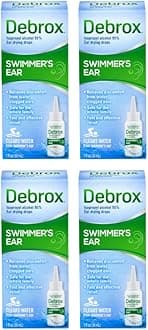 Debrox Swimmer's Ear Drying Drops for Adults & Kids, 1 Fl oz. (Pack of 4)